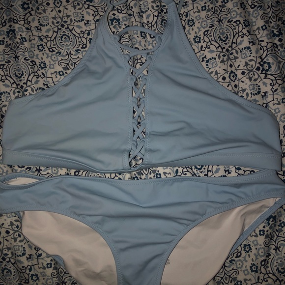 PINK Baby Blue Swim Suit - Picture 1 of 4